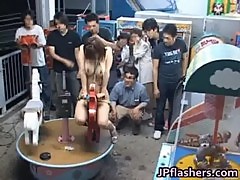 An Mashiro Asian model is nude in public